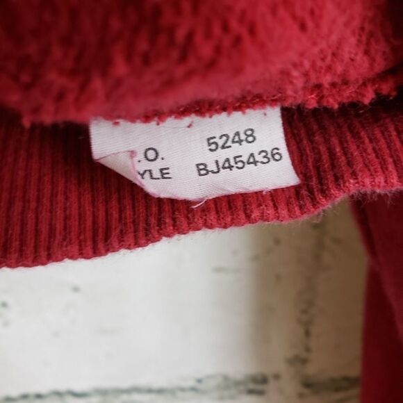 B.U.M. equipment cropped sweatshirt red cotton - Picture 5 of 6